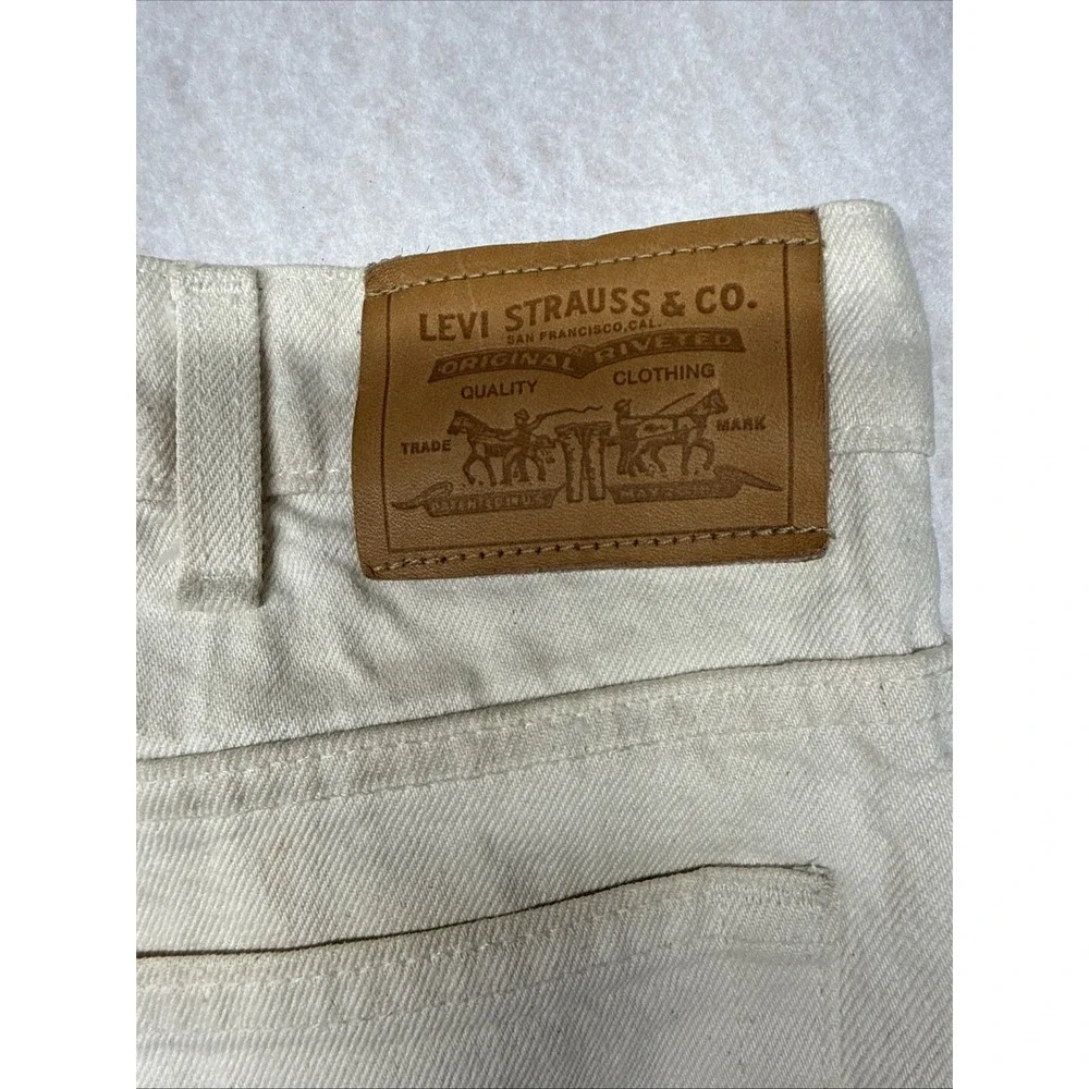 Levis Strauss White Jeans VTG 80/90s Leather Tab 549 42x32
